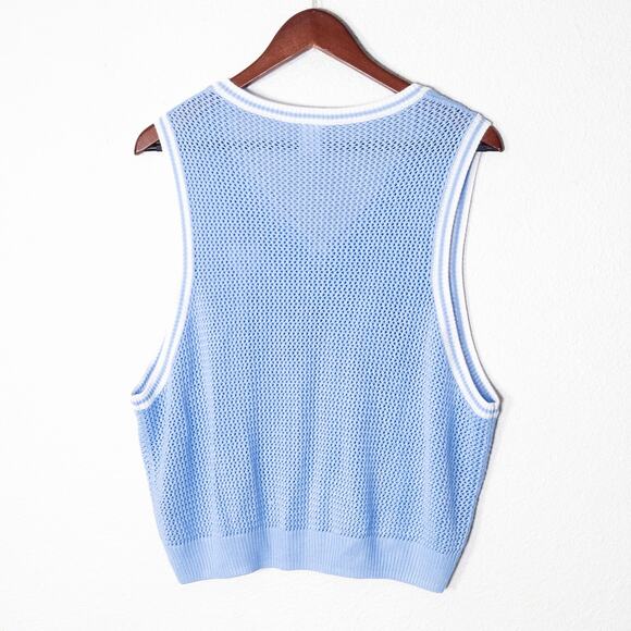 PINK Women’s Knit Vest Top XL Preppy Classic Tenniscore Athleisure Streetwear - Picture 2 of 6